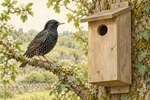 Illustration: A larger box for starlings